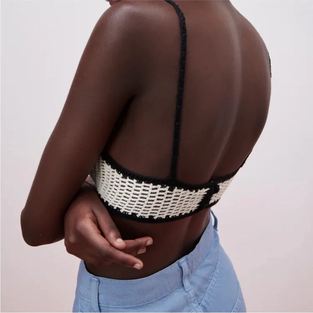 Zara limited edition crochet bralette crop top